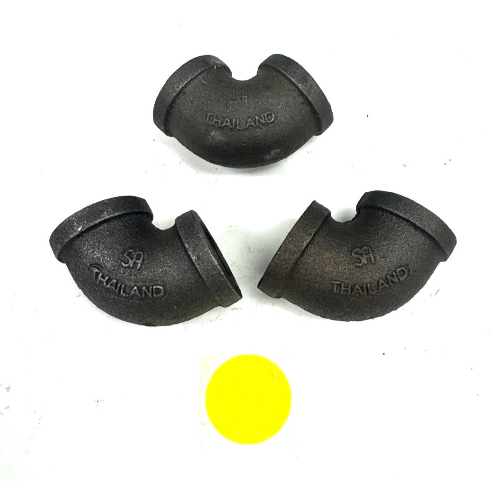SA BLACK MALLEABLE IRON TEE 3/4" THREAD LOT OF 3