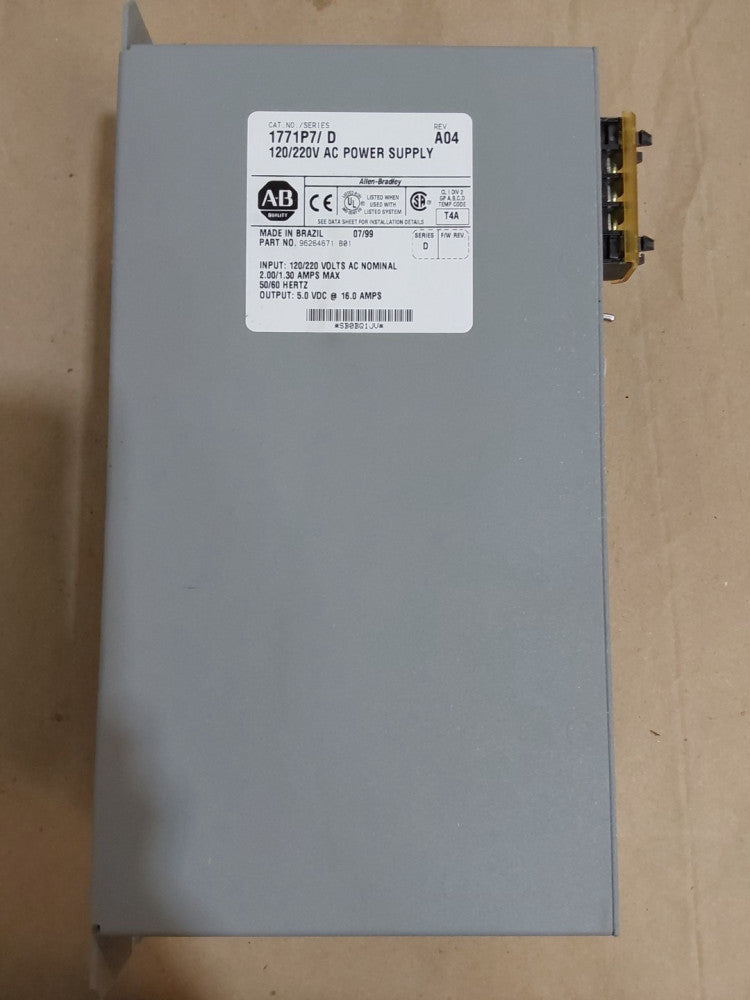 1771-P7 AC POWER SUPPLY SER B 120/220VAC 16 OUTPUT AMPS **NEW**