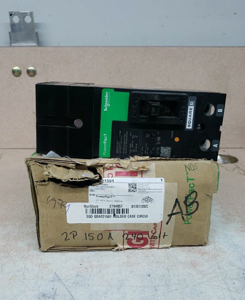 1-SQUARE D QDA221501 QD150 POWER PACK CIRCUIT BREAKER AB phase NOS
