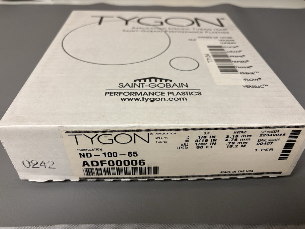 Tygon ND-100-65 Tubing 1/8"ID 3/16"OD 1/32"Wall 50ft