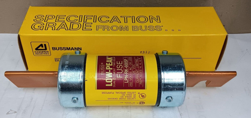 NEW COOPER BUSSMAN LPN-RK-600SP 600 AMP FUSE CLASS RK1 250 VAC LPNRK600SP