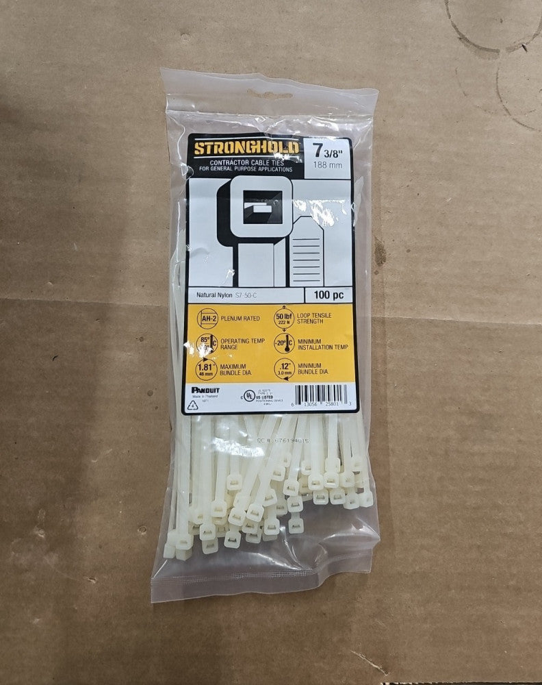 Panduit S7-50-C StrongHold Cable Tie BOX OF 1000