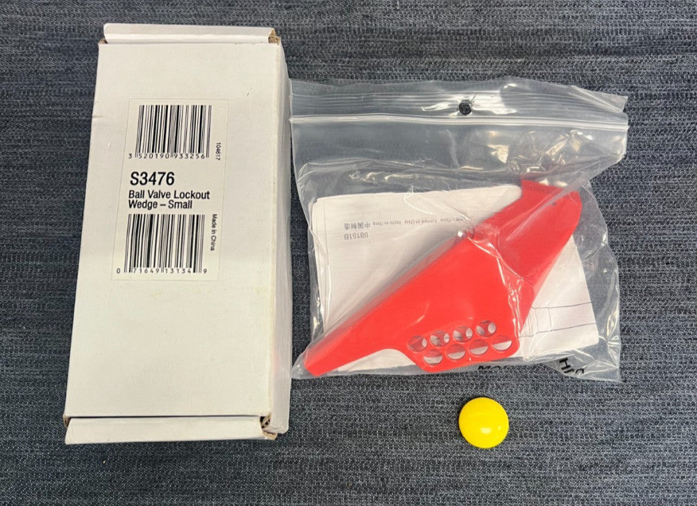 MASTER LOCK BALL VALVE LOCKOUT S3476 1/4" FITS VALVES BETWEEN 1/4"-1" DIAMETER