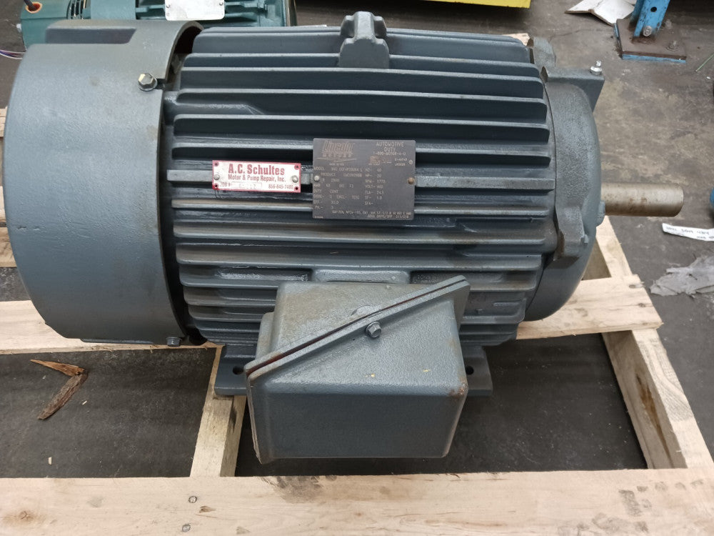 NEW LINCOLN 20 HP AC MOTOR 286U 460 V AC 1775 RPM TEFC 1-3/8" X 3-3/4" SHAFT
