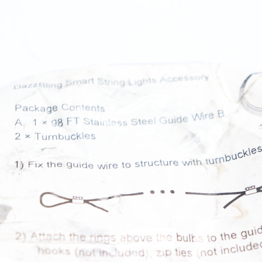 Guide Wire with Two Turnbuckles 1" X 98'