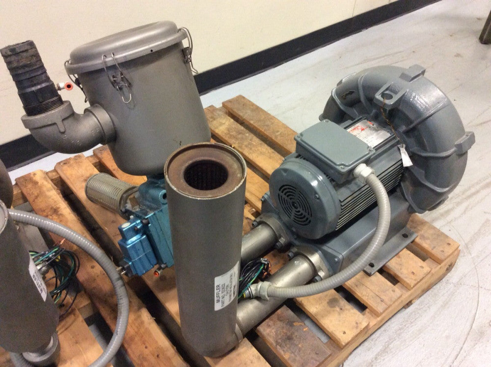 EG&G Rotron DR606CK72M Regenerative Blower 4HP with Solberg CSL-851-200HC Filter