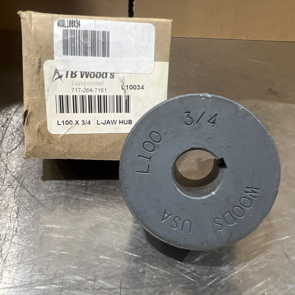 TB Wood's L10034: L-JAW HUB Sintered Iron L100 x 3/4" Nos Surplus