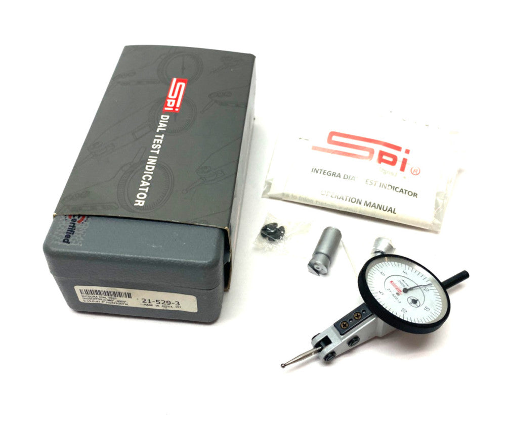 SPI 21-529-3 Integral Dial Test Indicator 0.060", .0005" 0-15-0 Read WHOLE KIT