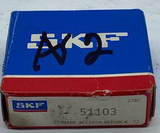 SKF 51103 Single Direction Thrust Ball Bearing, 17mm Bore 9mm Width