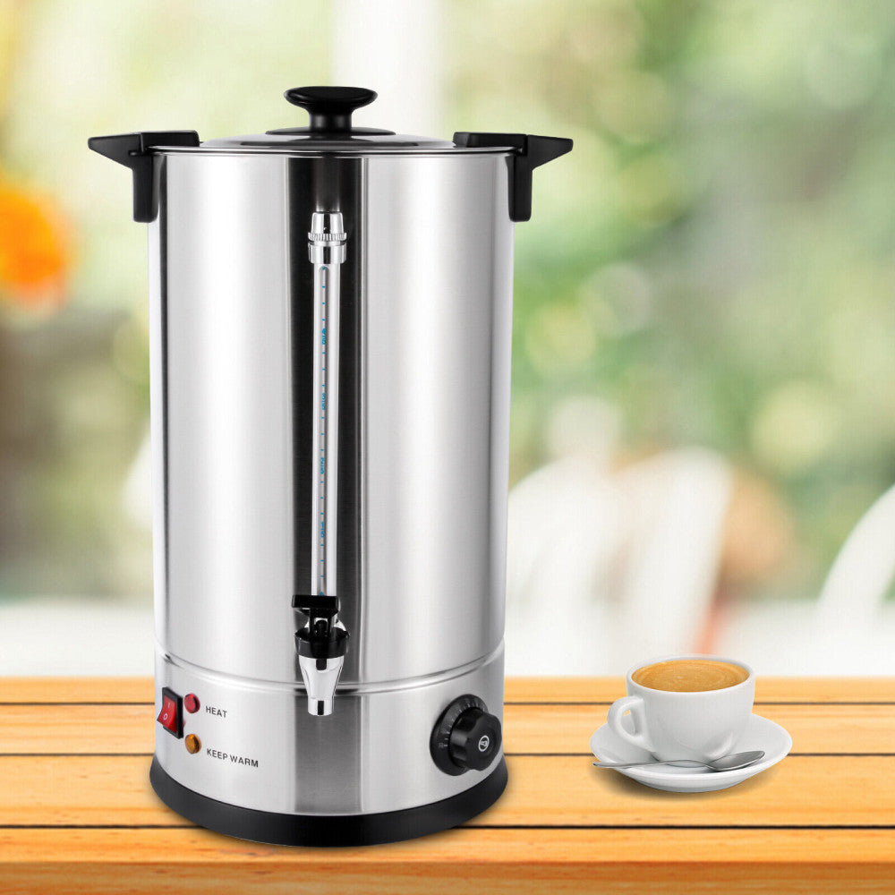 15L/3.96gal Commercial Coffee Urn Tea Maker Machine Hot Water Dispenser 1.4KW US