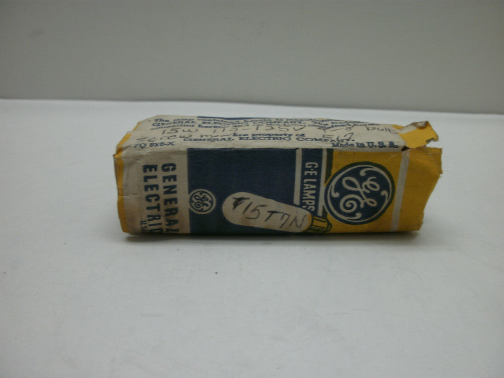GENERAL ELECTRIC T15T7N MINIATURE LAMP BULBS 115-125 VOLT 15 WATT E17 NEW IN PKG