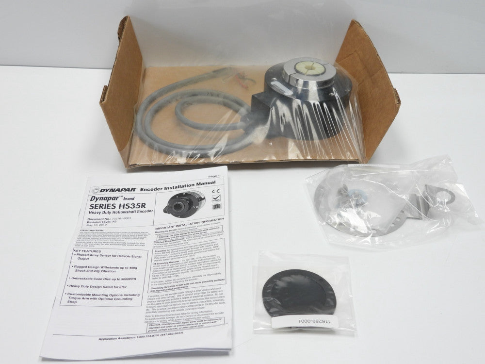 Dynapar HS35R Hollow Shaft Encoder, Heavy Duty 2400 PPR, 12mm Bore 4.5" C Face