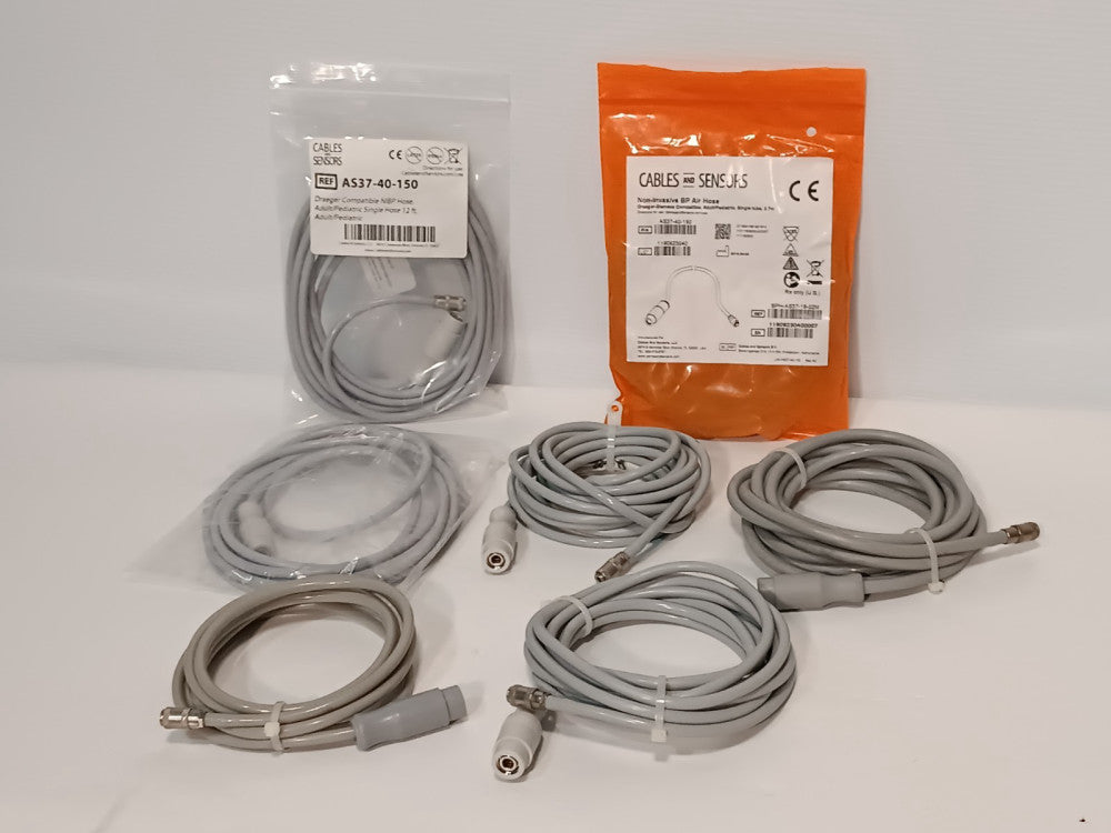 Dräger-Siemens Compatible AS37-40-150 NIBP Hose, Adult/Pediatric, Single Tube
