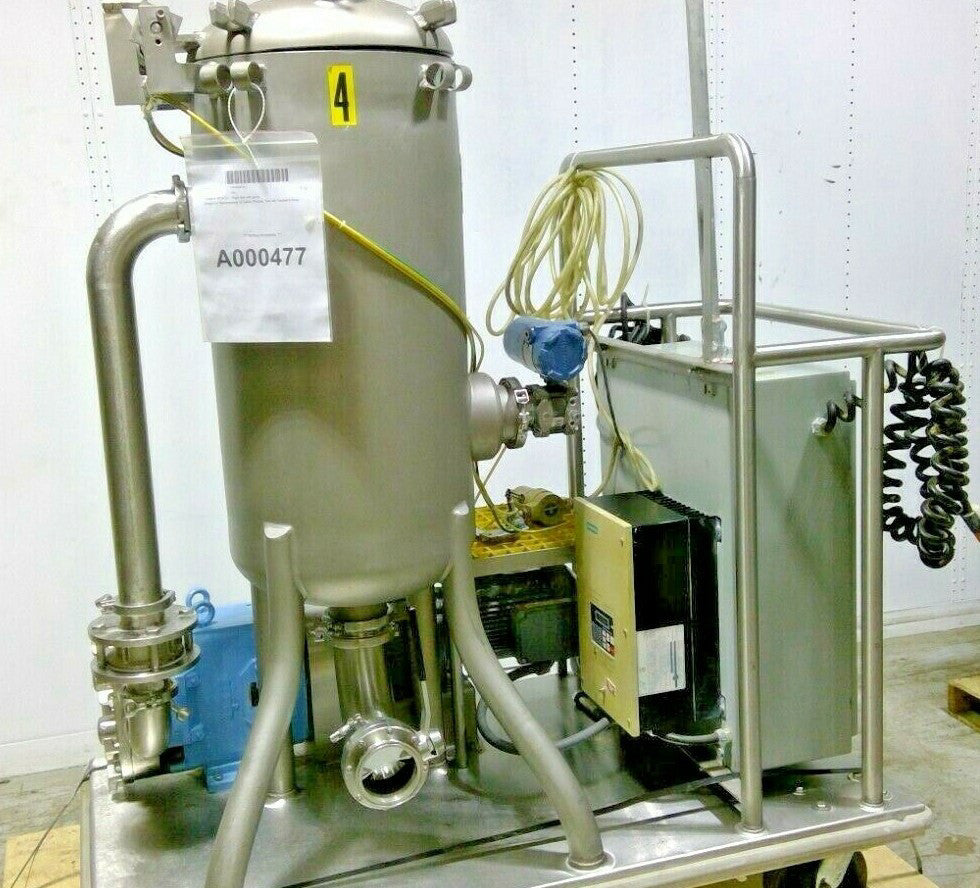 Waukesha Size 60 PD Pump w/ Design Inc. 33 Gallon Portable Tank