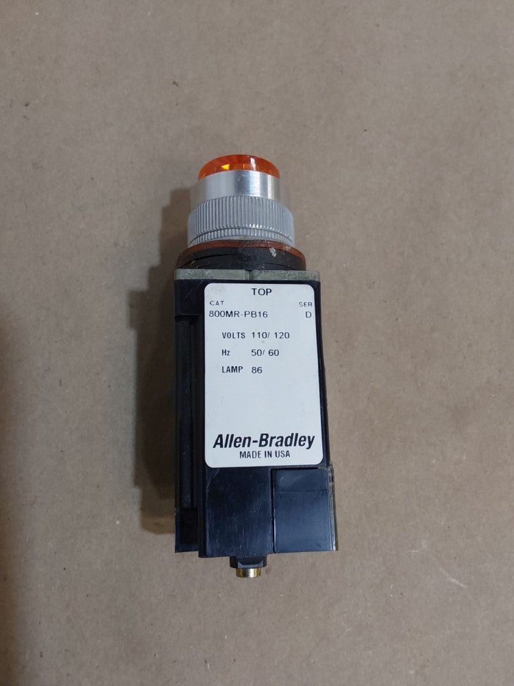 Allen-Bradley 800M-XA Series A Contact Block W/ 800MR-PB16 Series D Orange