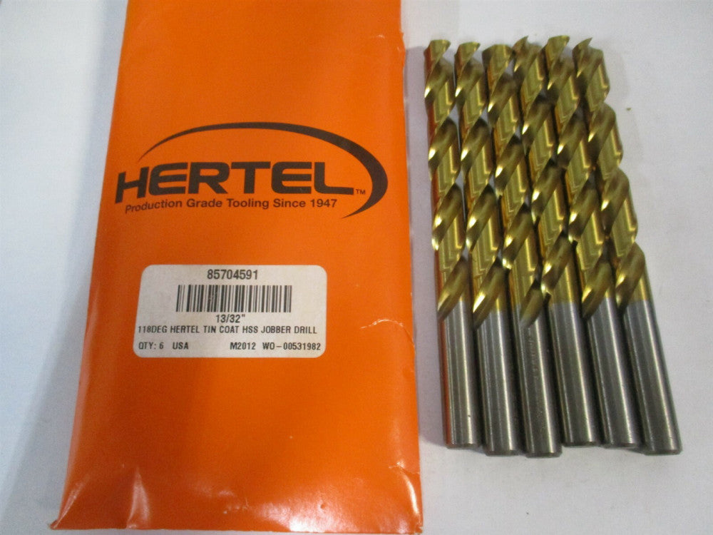 (85704591) 13/32" x 5-1/4" OAL 118° High Speed Steel Jobber Drill - Pack of 6
