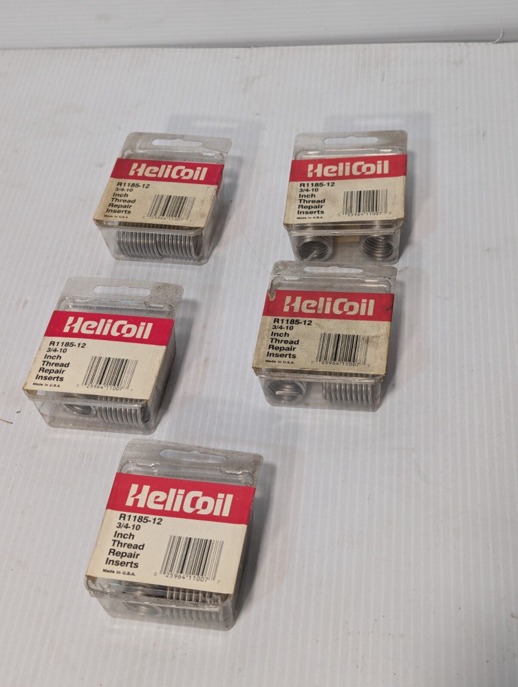 Lot of 5 HELICOIL R1185-12, 3/4-10 INCH THREAD REPAIR INSERTS