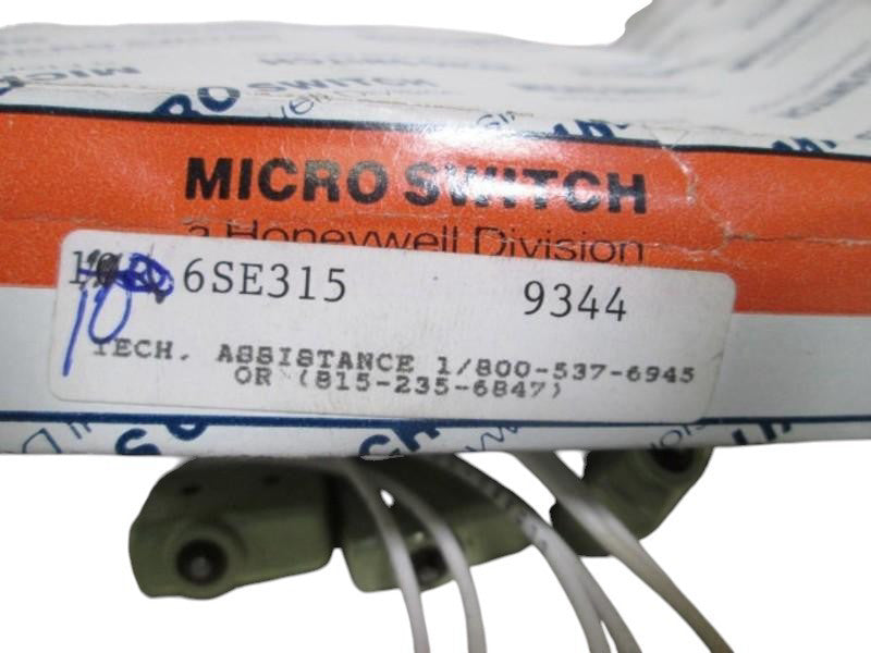 MICRO SWITCH 6SE315 SEALED SE SWITCH NSMP
