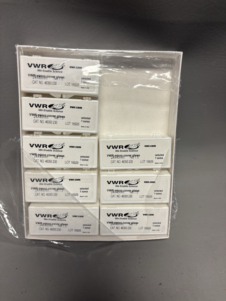 7- VWR Cat No 48393-230 Micro Cover Glass 24 x 40mm No. 1.5