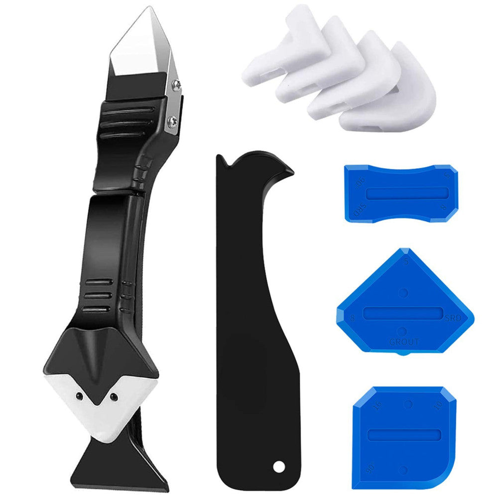 King&Charles Silicone Caulking Tool Kit, 3 in 1 Caulk Remover & Grout...