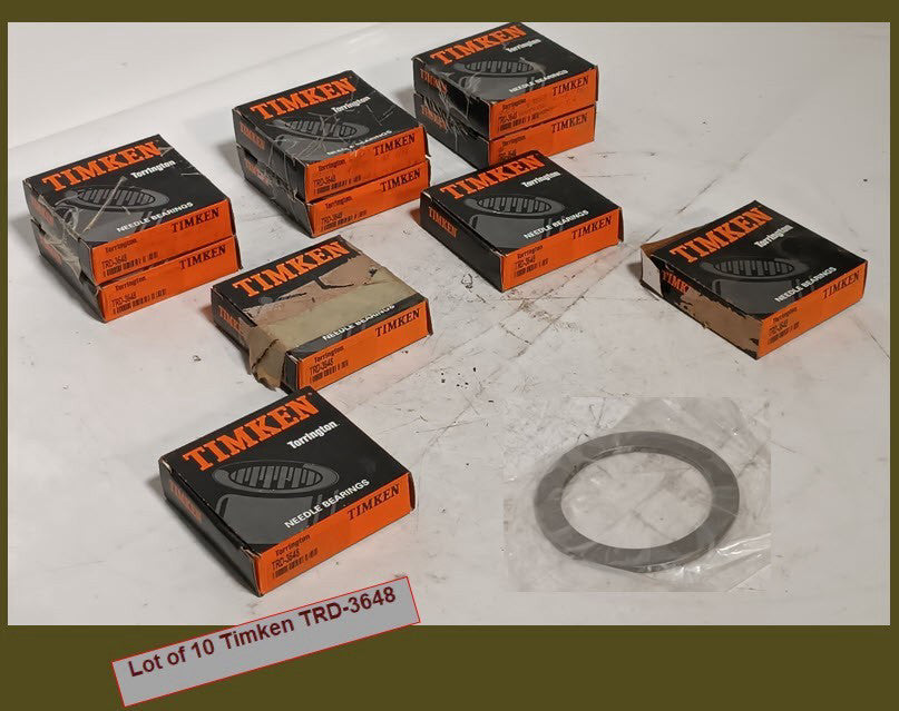 Lot of 10 Timken TRD-3648 Roller Thrust Bearing Washer, Bore: 2.25", OD: 3"