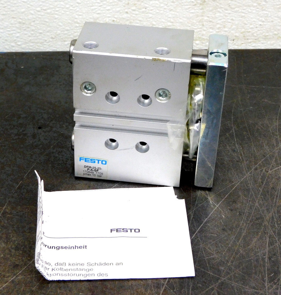New Open Box Festo DFM-25-25-P-A-GF Pneumatic Guide Cylinder