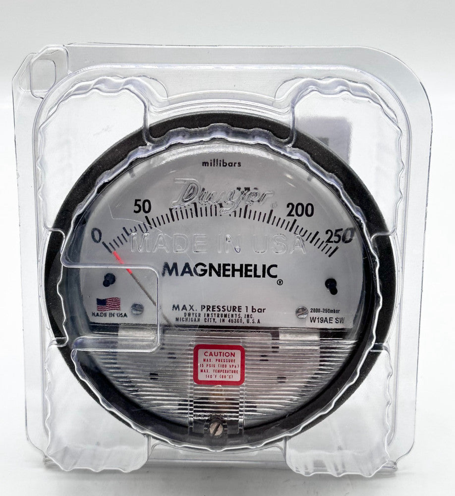 Dwyer 2000-250MBAR Magnehelic Pressure Gauge 0-250mBar
