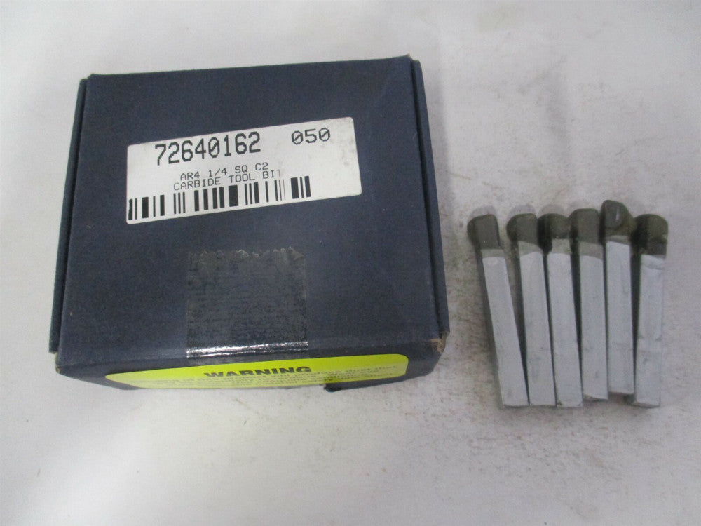 (1) 1/4 x 1/4 Grade C2 Square Shoulder Turning Single Point Tool Bit - Pack of 6