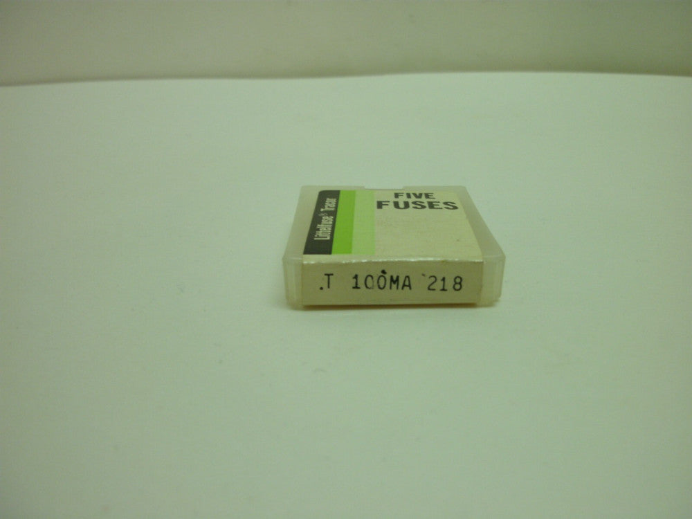 LITTELFUSE 100MA 218 AMPS 100MA 250 V SLOW BLOW 5mmX20mm 1-(PKG OF 5) NEW IB BOX
