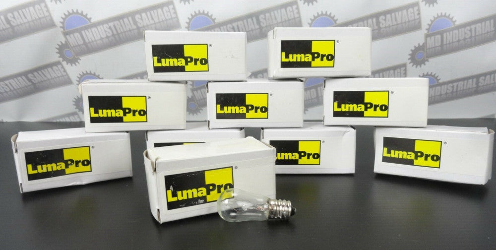 LOT OF 10 - LumaPro 4RZW2 Incadescent Light Bulb S6 3W 130V (NEW in BOX)