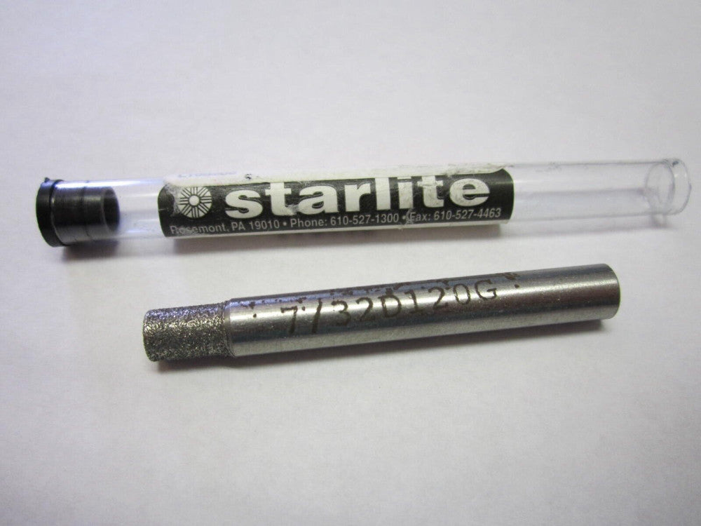 Starlite Cylinder Mounted Diamond Points 7/32" x 5/16" x 2" 120 Grit 1/4" Shank