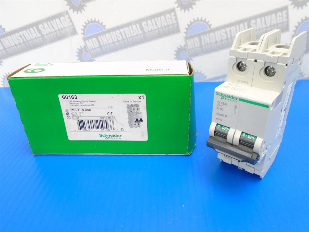 Schneider - 60163 - Multi 9 C60 2PL 15A - SQUARE-D CIRCUT BREAKER - 240/415/440V