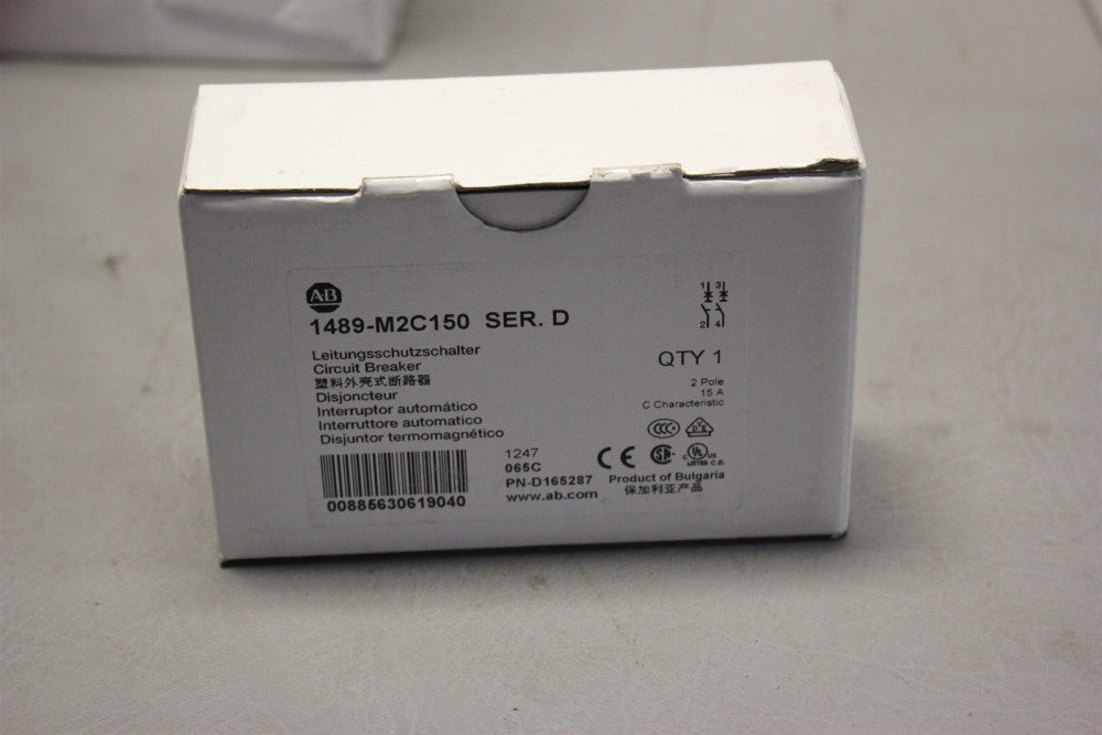 NEW ALLEN BRADLEY 15A CIRCUIT BREAKER 1489-M2C150 D