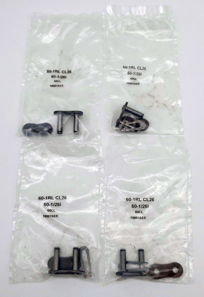 Renold 60-1RL CL26 Connecting Links With Spring Clip 3/4" Pitch Pack of 4