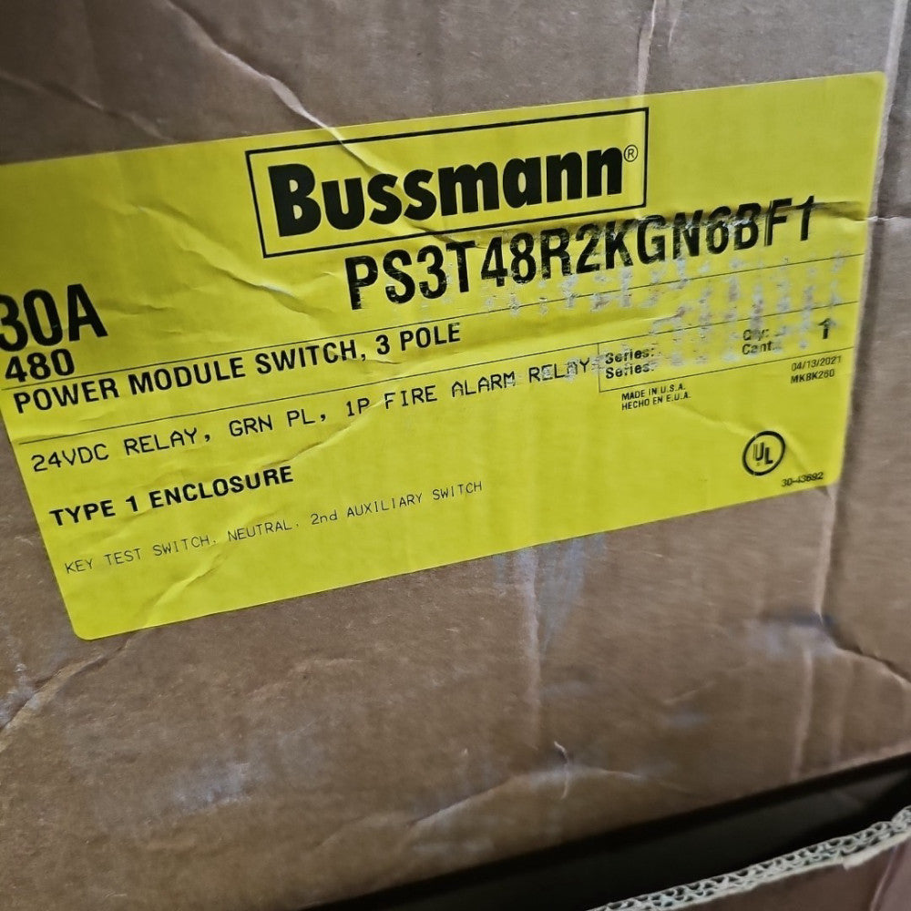 BUSSMANN PS3T48R2KGN6BF1 POWER MODULE SWITCH 30A 480V