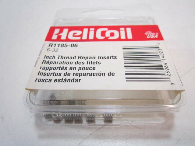 Helicoil R1185-06 6-32 Inch 304SS Thread Repair Inserts Pack of 12