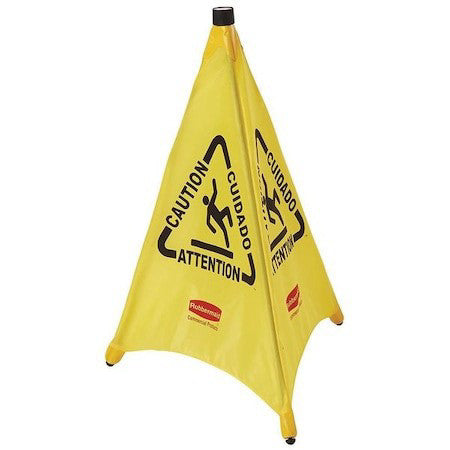 Rubbermaid Commercial Fg9s0100yel Soft Safety Sign, 30 In H, 21 In W, Fabric,
