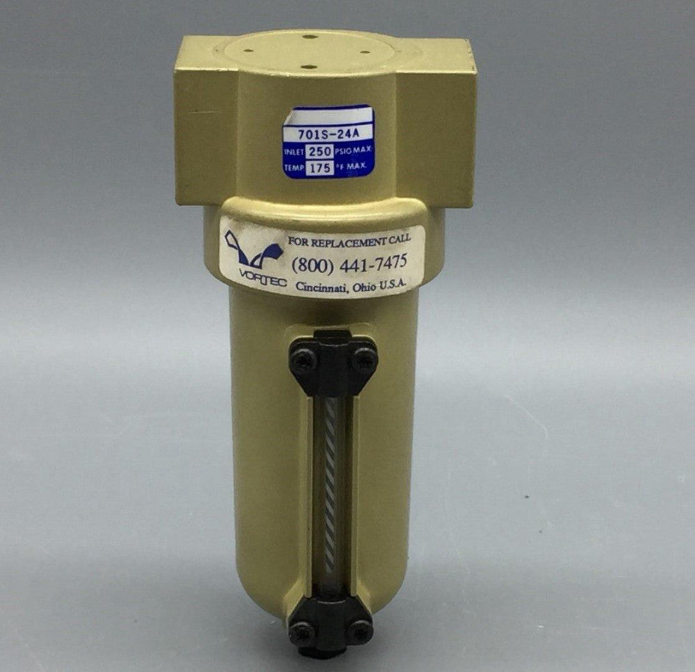 NEW Vortec 701S-24A Water/Particulate 5 Micron Auto-Drain Filter 25SCFM