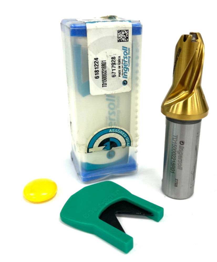 INGERSOLL TD150002218R01 1.5 X D REPLACEABLE TIP DRILL GOLD TWIST BODY OAL 3-5/8