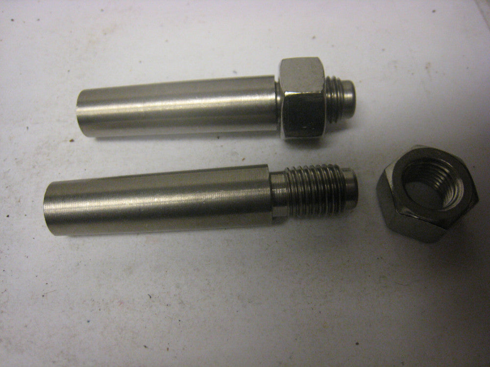 2 pc SS Shoulder studs 1/2" shaft 7/16-20 W/nut" 1-3/4 " long shoulder