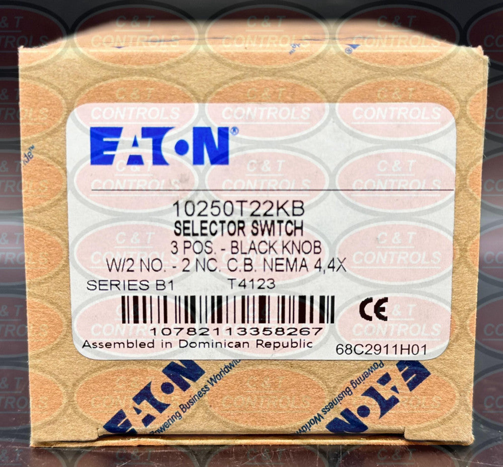 Eaton 10250T22KB 3 Pos. Knob 2NO 2NC New In Box USA Stock