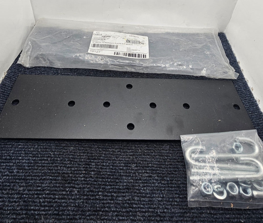 nVent Hoffman LRRMPBLK: Rack To Runway 12" Mounting Plate Black Finish