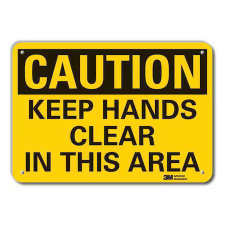 Lyle Lcu3-0319-Ra_10X7 Caution Sign, 7 In Height, 10 In Width, Aluminum,