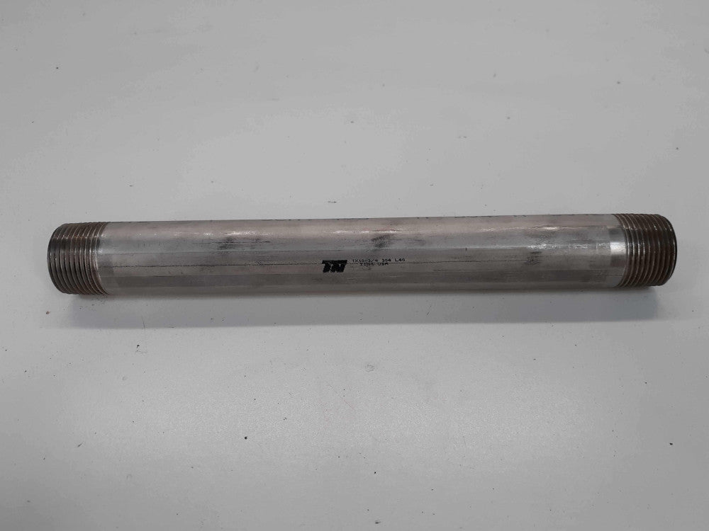1X10-3/4 Threaded Pipe Nipple 304 Stainless Steel L40 Lot of 4