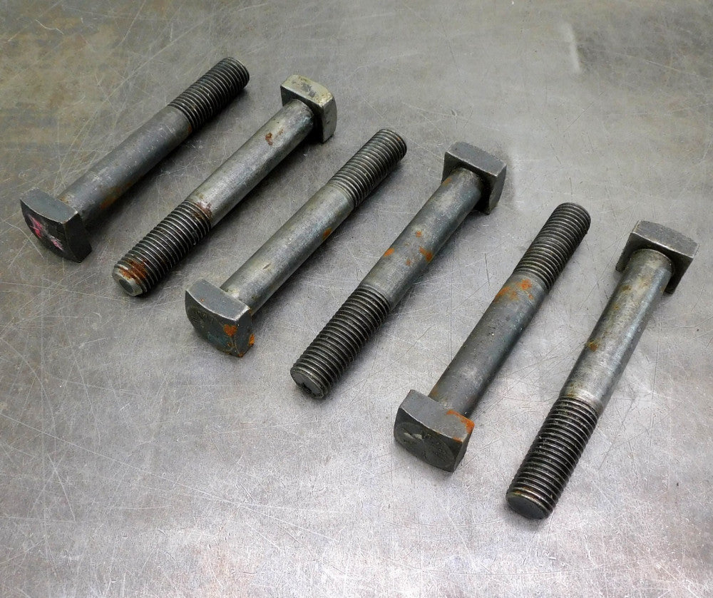 Square Head Bolt Die Tie Down Bolt Fastener T-slot Tee-slot 1"X7" SAE Lot of (6)