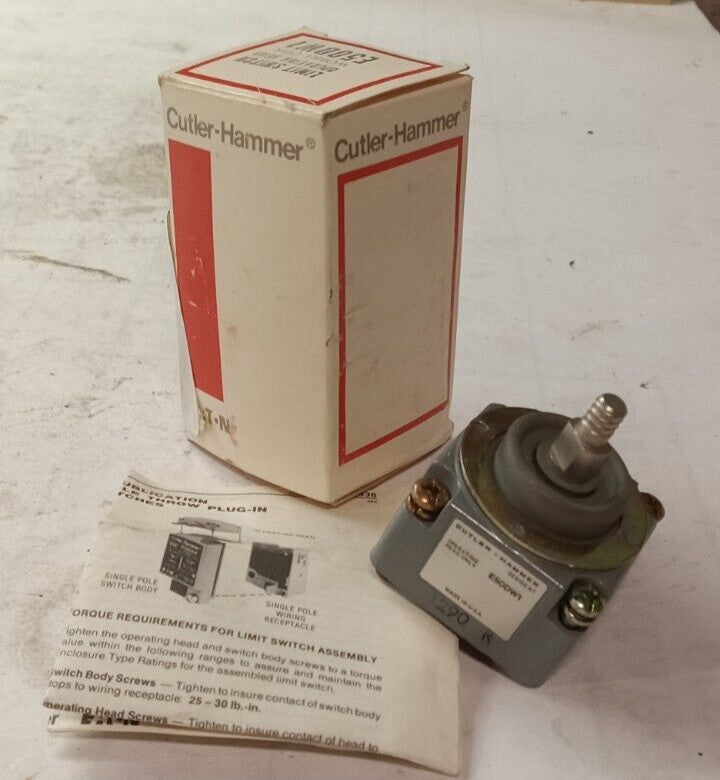 NEW EATON CUTLER HAMMER SPDT LIMIT SWITCH OPERATOR HEAD E50DW1