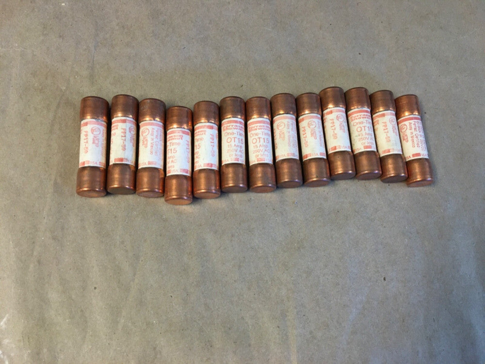 Ferraz Shawmut OT15 15Amp (15A) OT 250V *LOT OF 13* (KB)