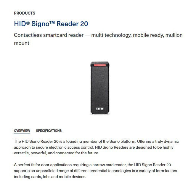 HID Signo Reader 20