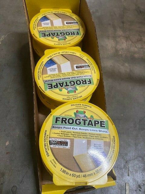 (6 Pack) Shurtape Cf 160 Masking Tape, Yellow, 48Mm X 55M each (NEW)