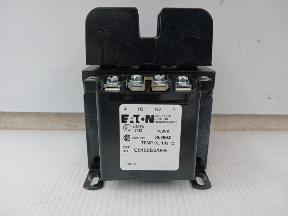 Eaton 100 VA Industrial Control Transformer 30 Amp 600V AC/DC 200kA C0100E2AFB